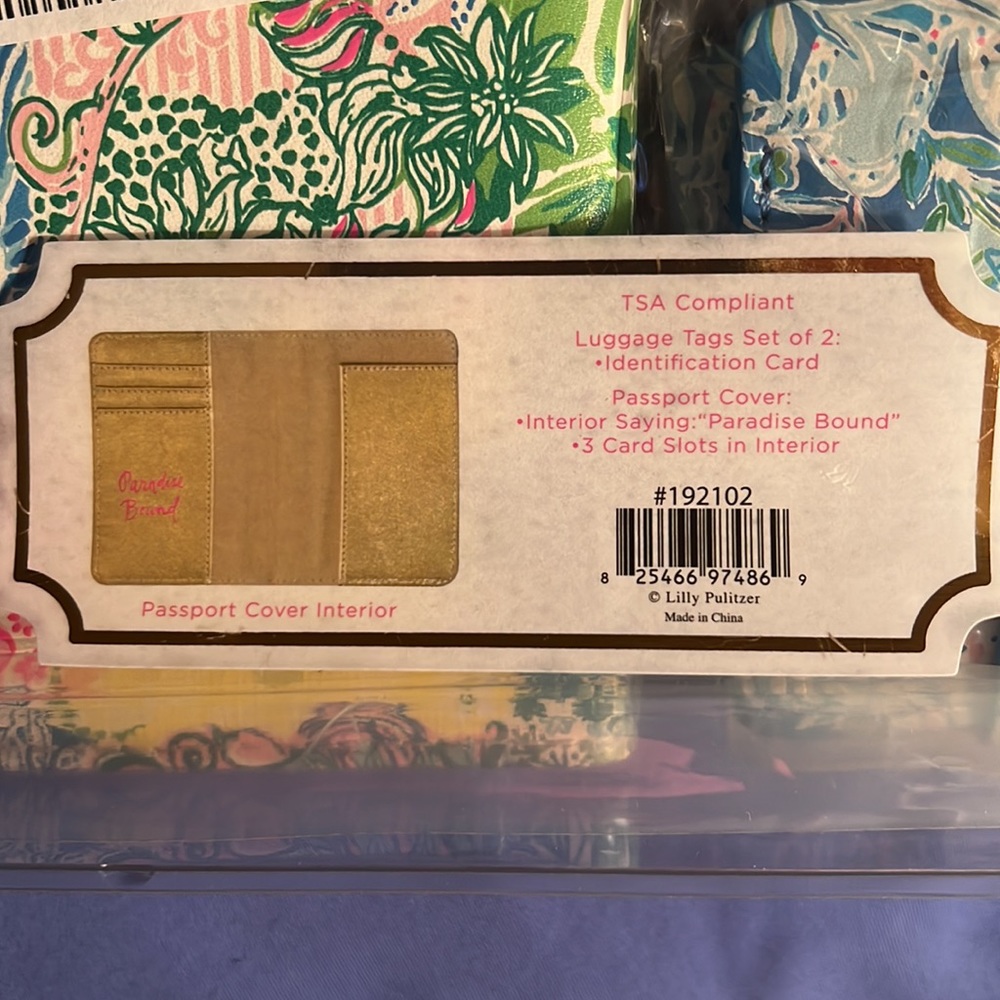 Lilly Pulitzer Travel 3pcs Set Cheek To Cheek One Size Brand New in Plastic Bag - Picture 4 of 6